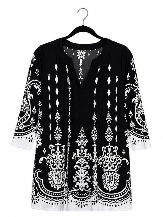 Serengeti Dresses & Skirts - Serengeti Black & White Shift Dress – Women’s Medium – High-Low Hem